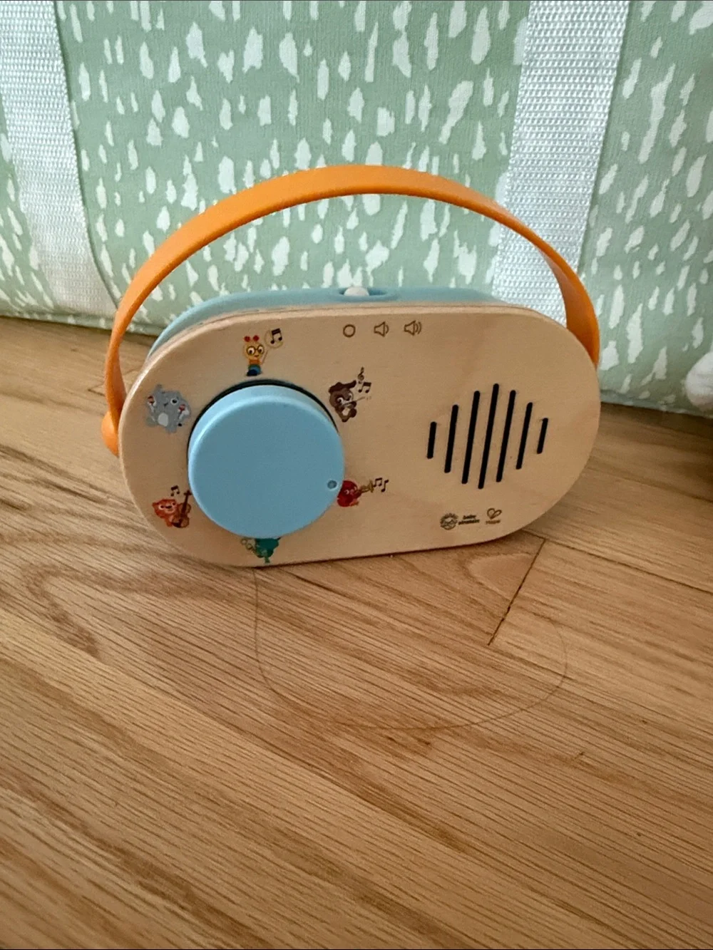 Hape  Bunny Stacking Toy and Wooden Music Player - Natural